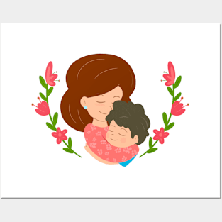 Hug to mom, mother's day or birthday Posters and Art